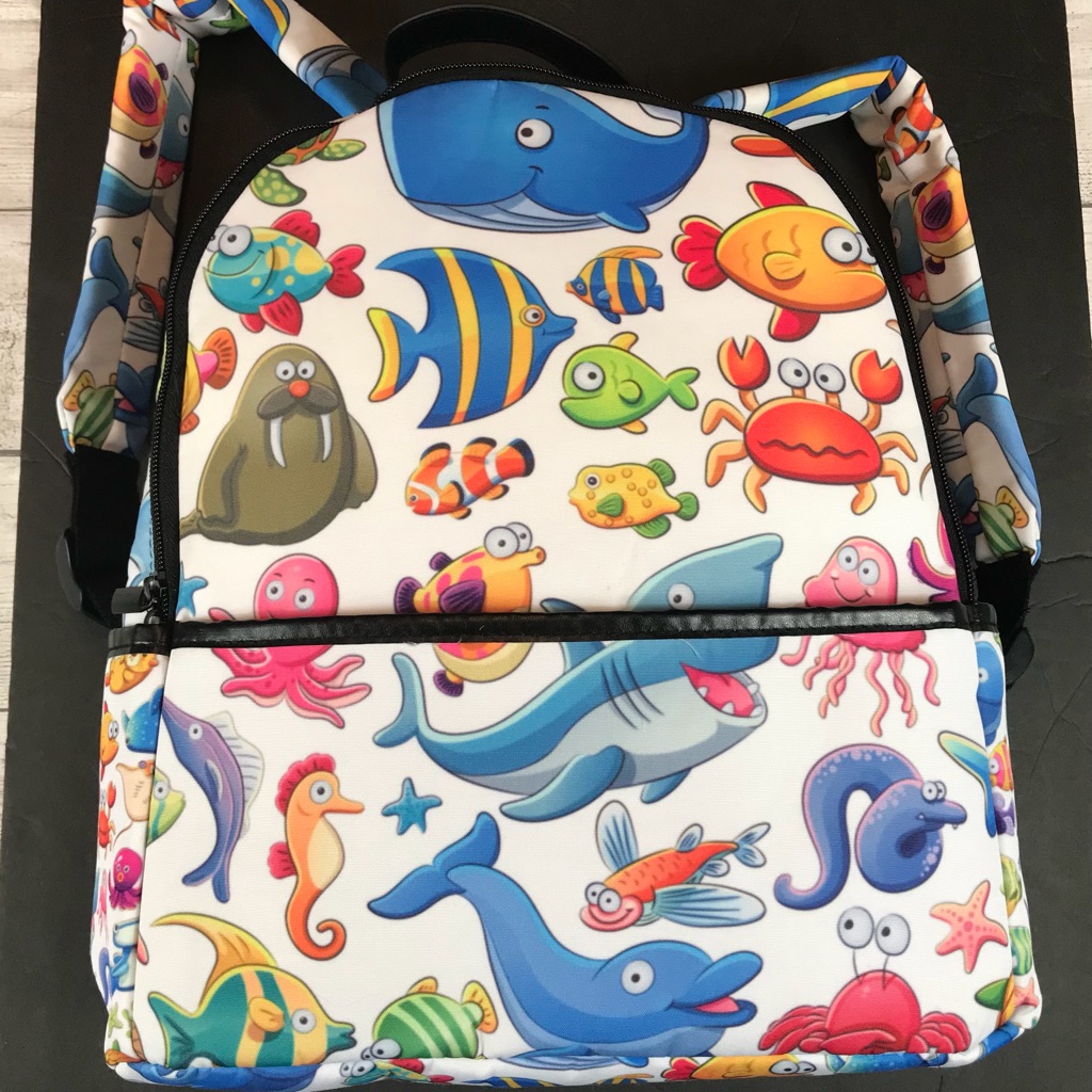 Backpack With Underwater Theme